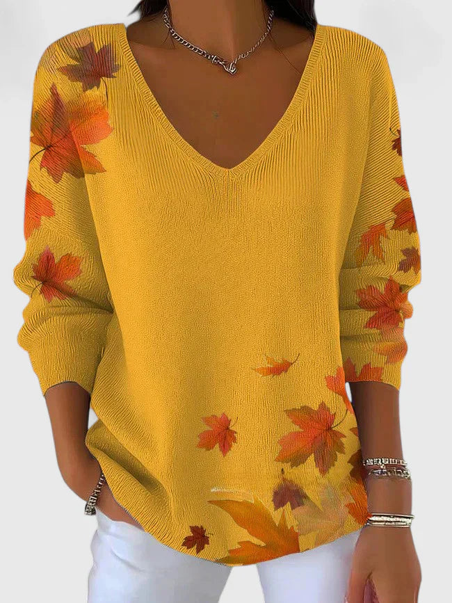 Seravynne - Elegant V-Neck Sweater