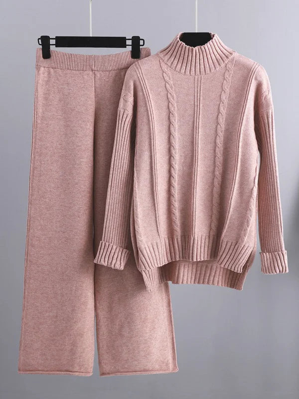 Evelyn – Soft Cable Knit Lounge Set