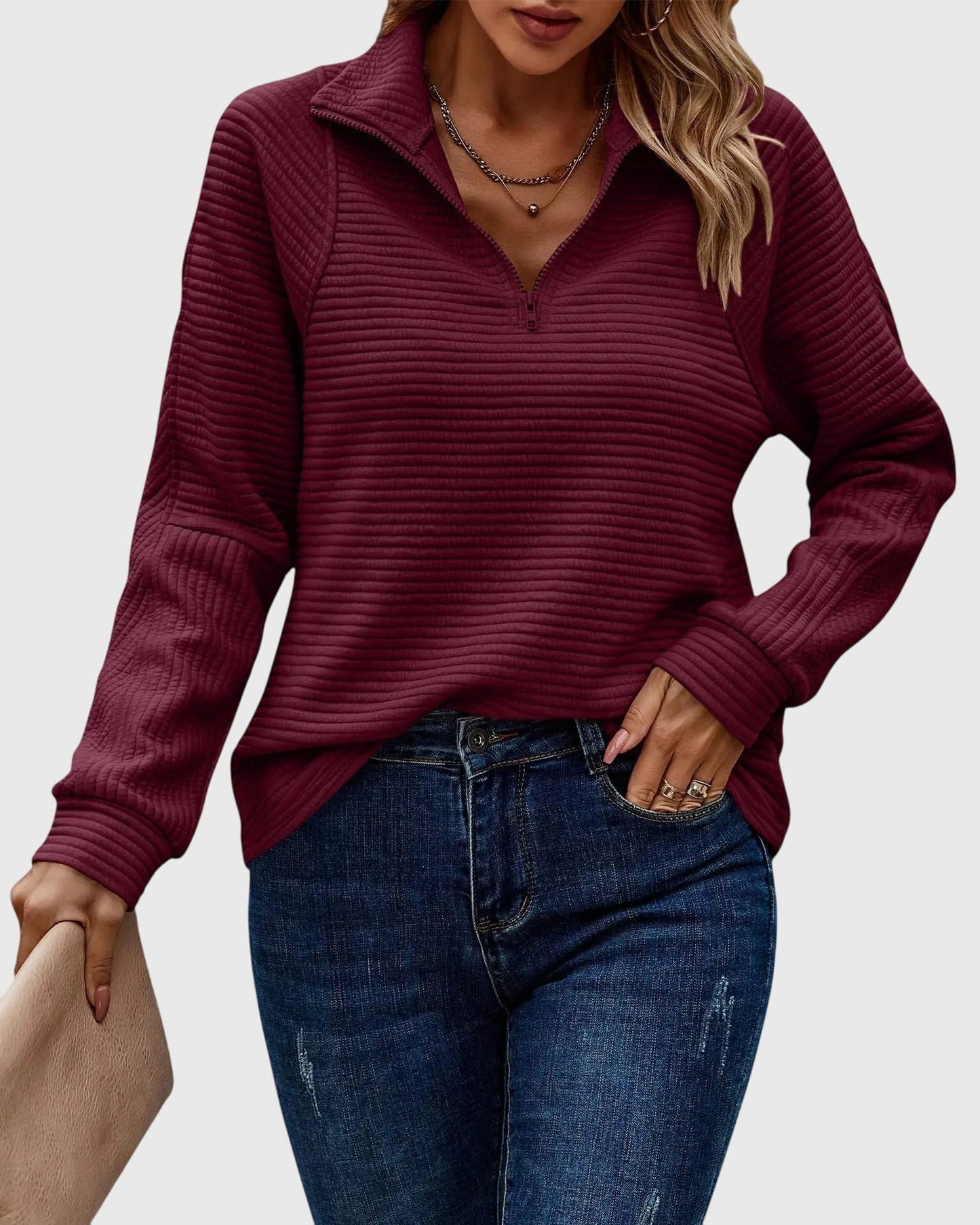 Abigrelle - Elegant Sweater with Zipper