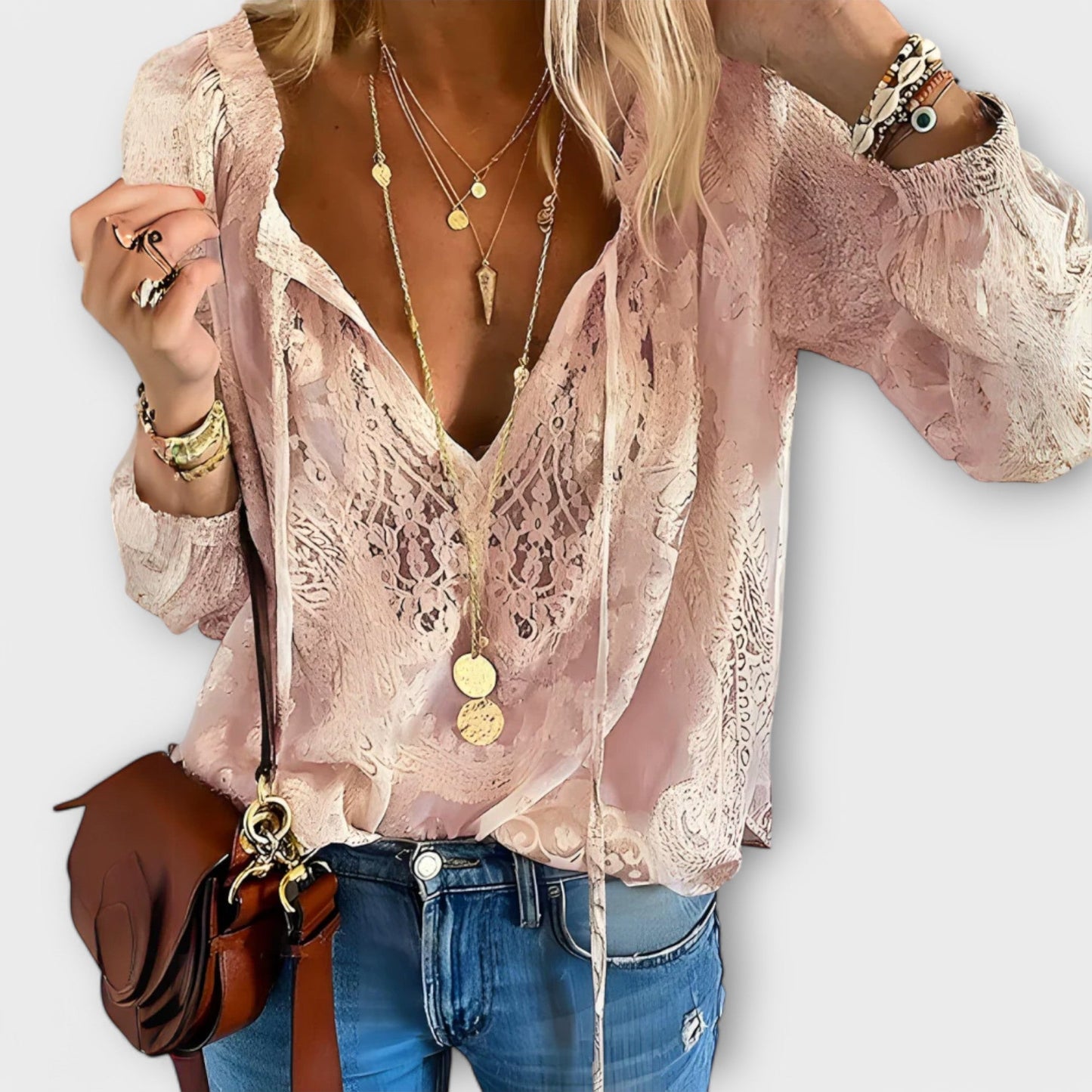 Helen – Knit Zip Blouse