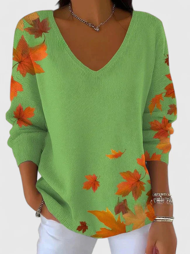 Seravynne - Elegant V-Neck Sweater