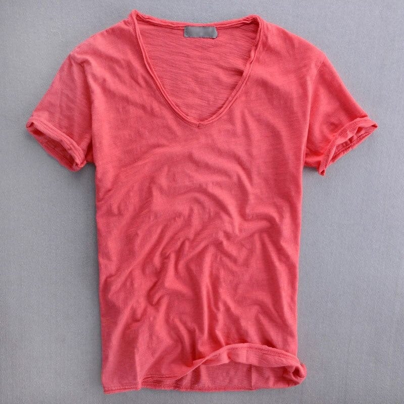André Ferran Slub-Cotton V-Neck