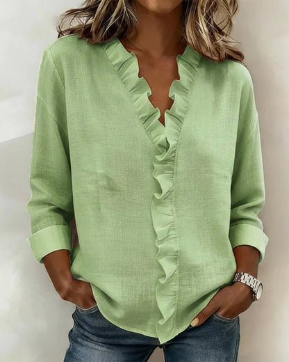 Beatrix – V-Neck Elegance Shirt
