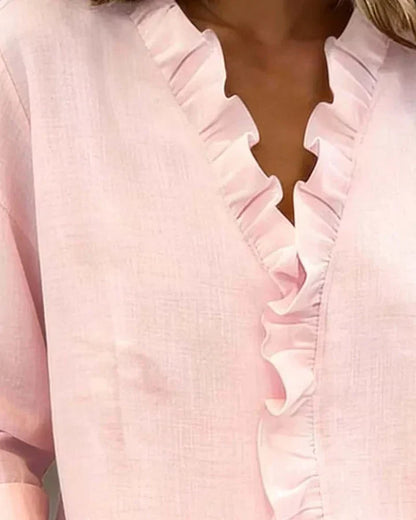 Beatrix – V-Neck Elegance Shirt