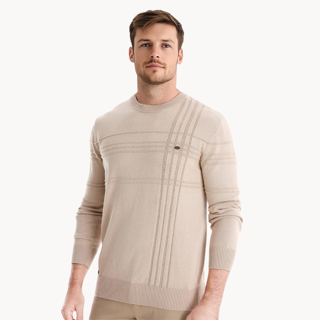 Ryven - Stylish Men's Sweater with Checkered Design