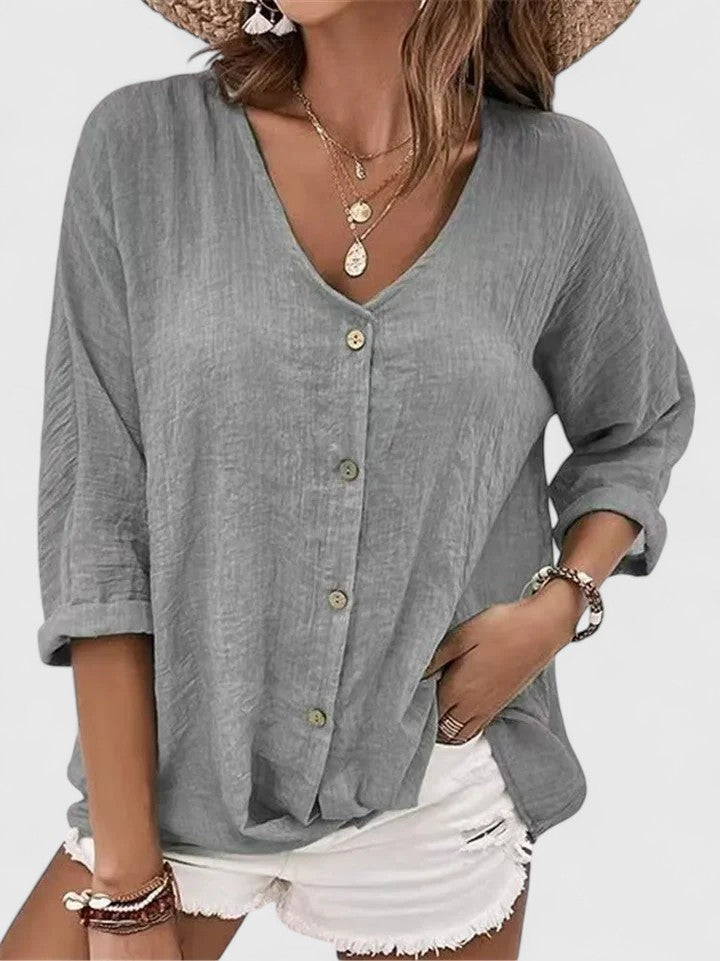 Anna – Reversible Ruffle Blouse
