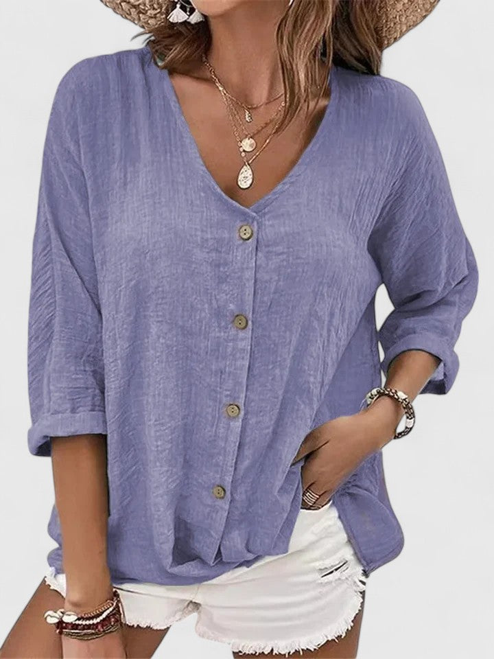 Anna – Reversible Ruffle Blouse