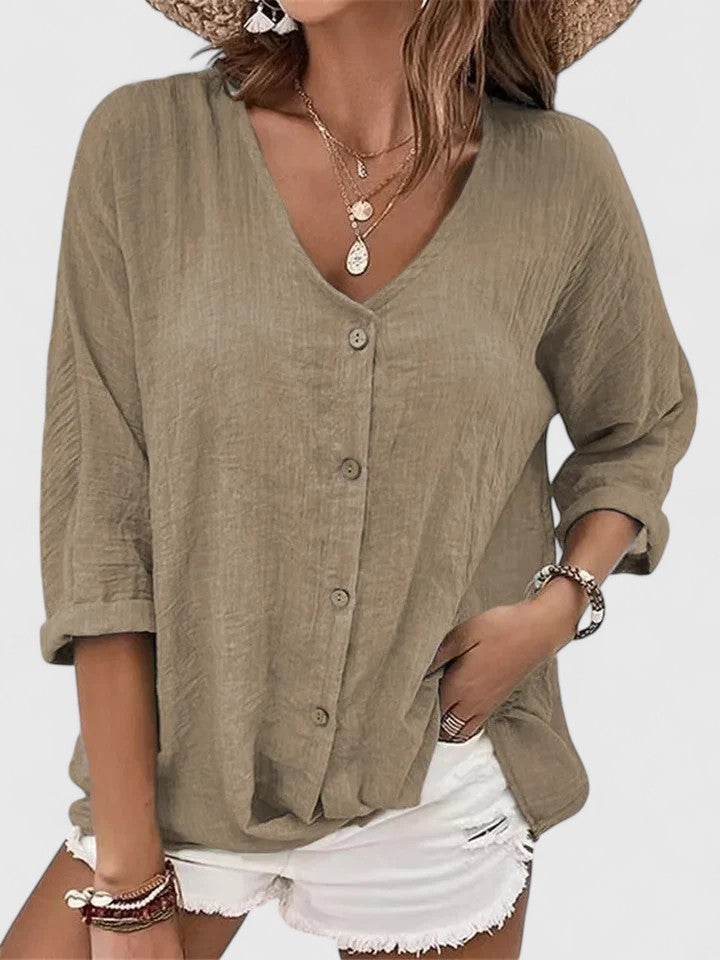 Anna – Reversible Ruffle Blouse