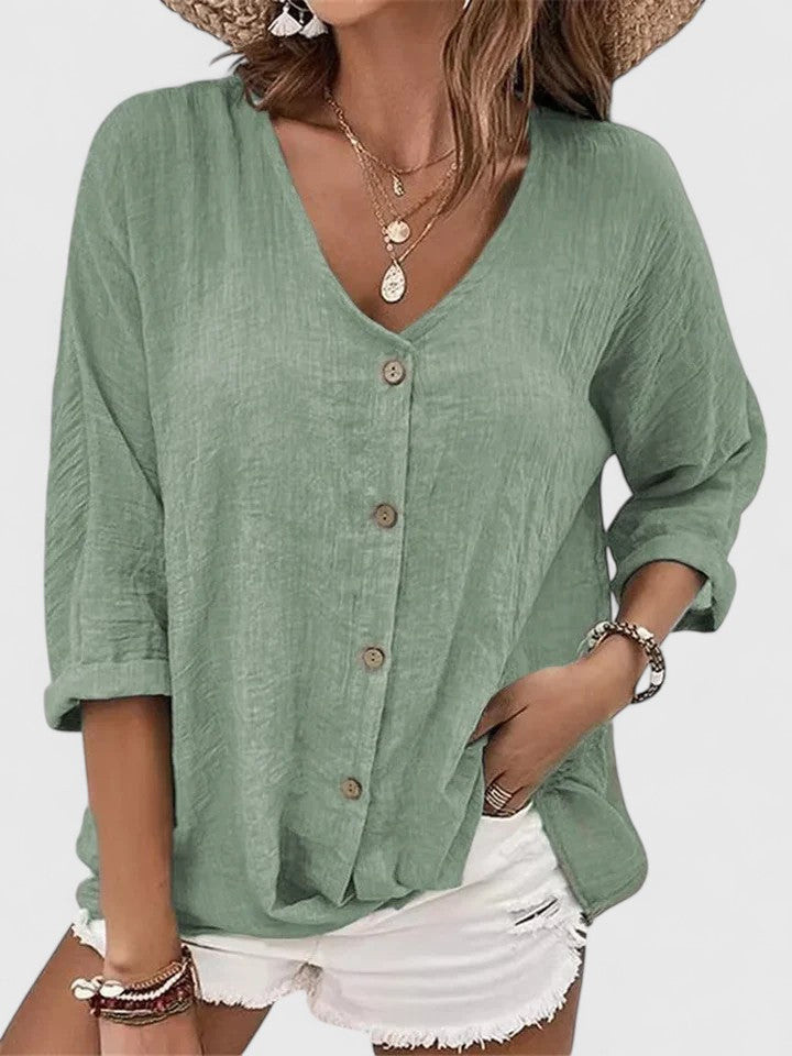 Anna – Reversible Ruffle Blouse