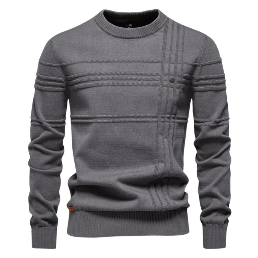 Ryven - Stylish Men's Sweater with Checkered Design
