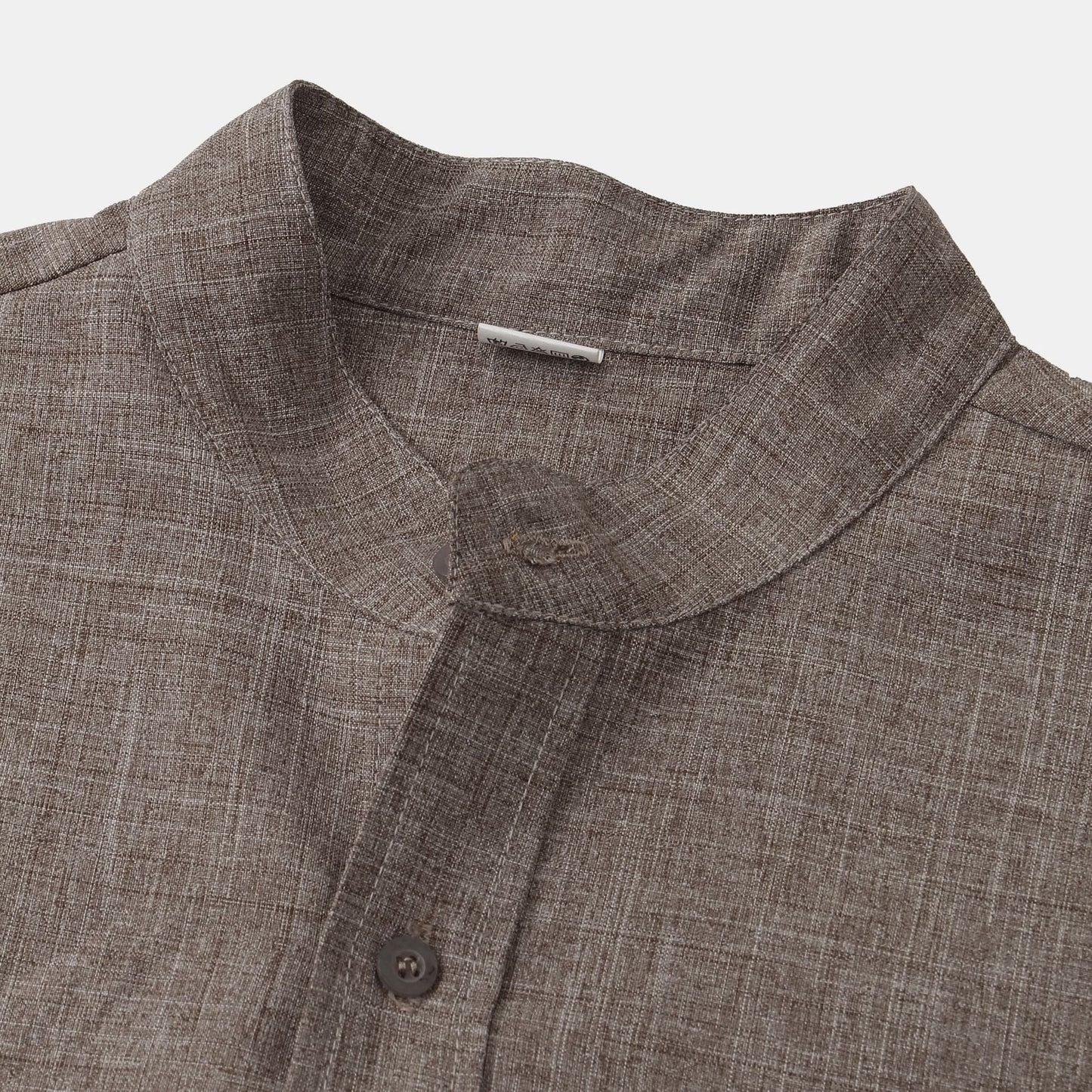 Benvario - Solid Cotton Shirt with Buttons