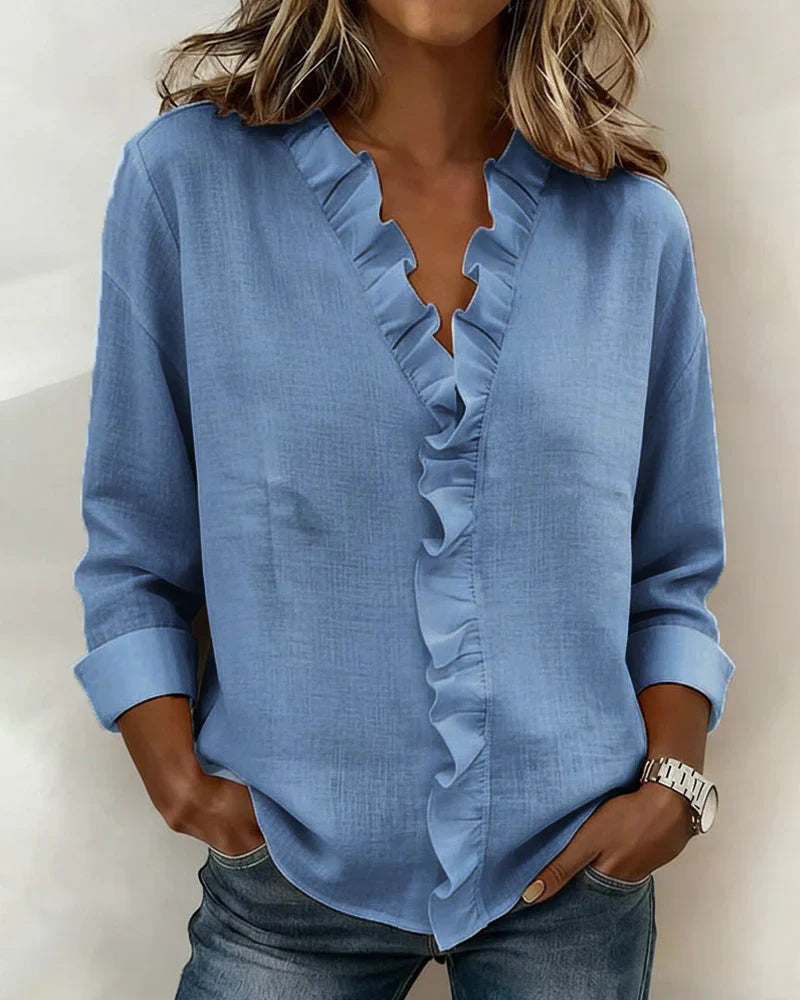 Beatrix – V-Neck Elegance Shirt