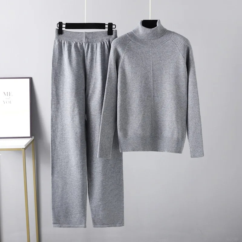Evelyn – Soft Cable Knit Lounge Set