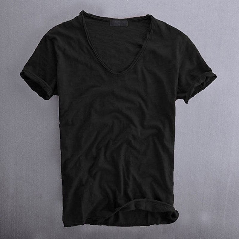 André Ferran Slub-Cotton V-Neck