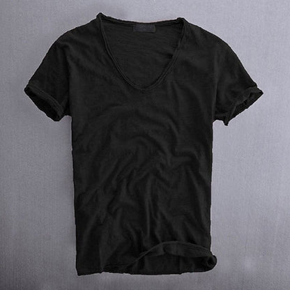 André Ferran Slub-Cotton V-Neck