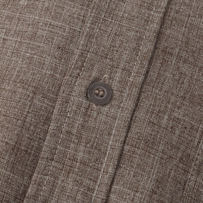 Benvario - Solid Cotton Shirt with Buttons
