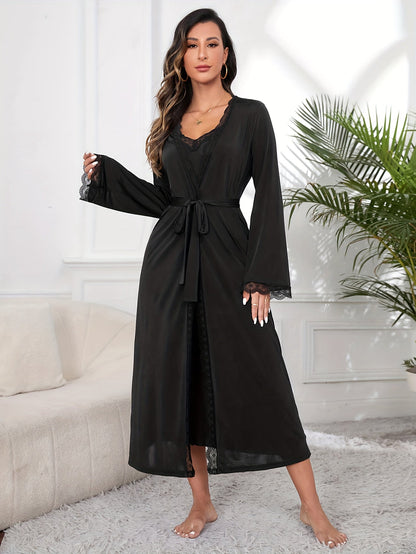 Savannah — Elegant Lace Robe Set