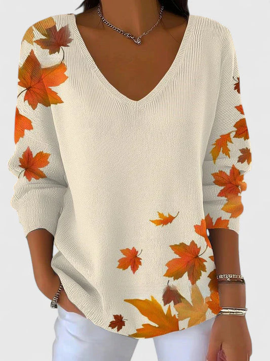 Seravynne - Elegant V-Neck Sweater