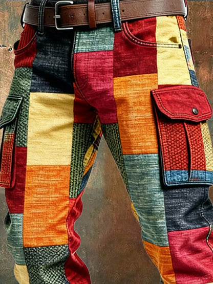 Ryder – Colorblock Patchwork Cargo Pants