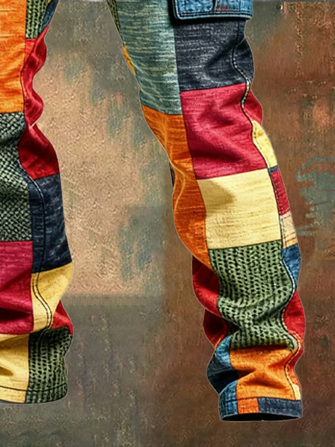Ryder – Colorblock Patchwork Cargo Pants