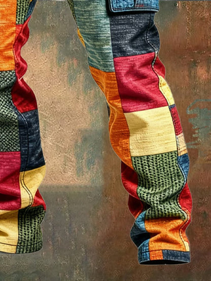 Ryder – Colorblock Patchwork Cargo Pants